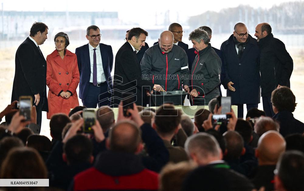 President Macron Lays The Foundation Stone For The New DGSI Site - Saint-Ouen