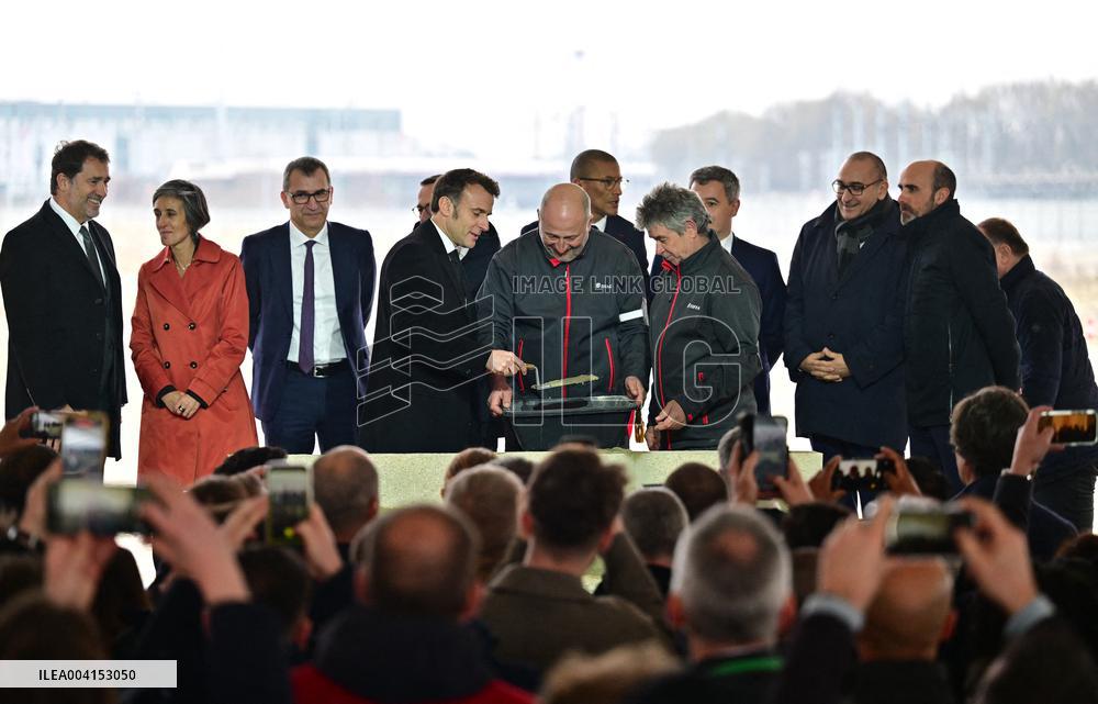 President Macron Lays The Foundation Stone For The New DGSI Site - Saint-Ouen