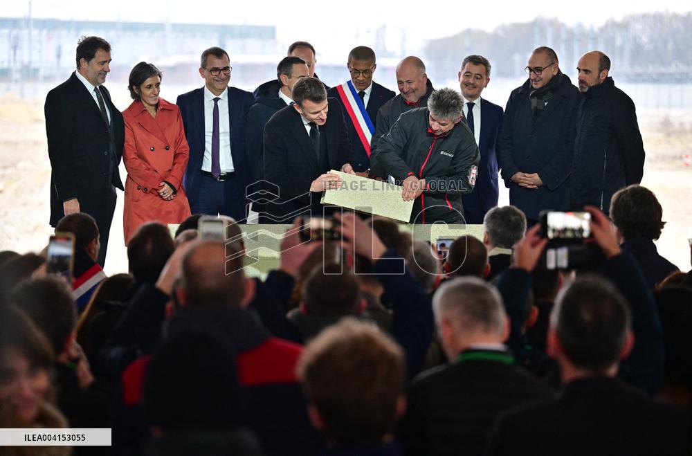 President Macron Lays The Foundation Stone For The New DGSI Site - Saint-Ouen