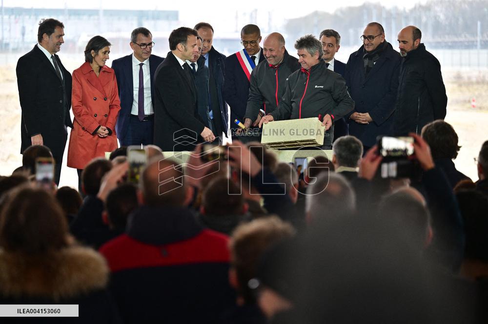 President Macron Lays The Foundation Stone For The New DGSI Site - Saint-Ouen