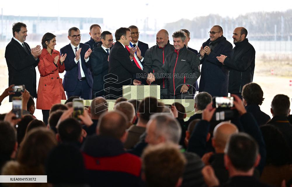 President Macron Lays The Foundation Stone For The New DGSI Site - Saint-Ouen