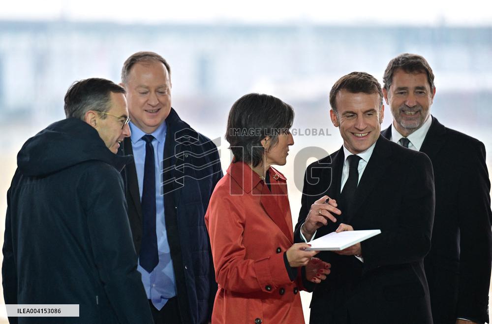 President Macron Lays The Foundation Stone For The New DGSI Site - Saint-Ouen
