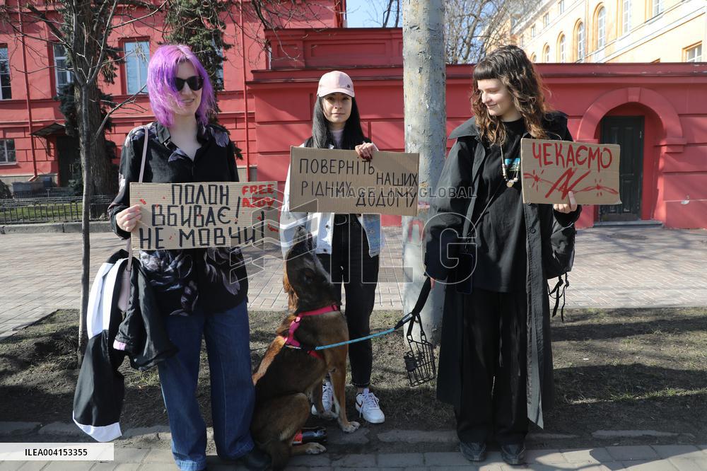 Weekly rally in support of Ukrainian POWs in Kyiv