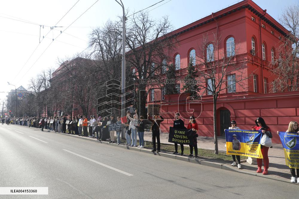 Weekly rally in support of Ukrainian POWs in Kyiv