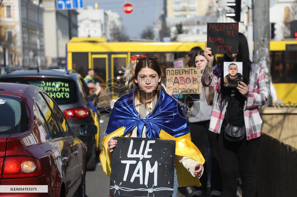 Weekly rally in support of Ukrainian POWs in Kyiv