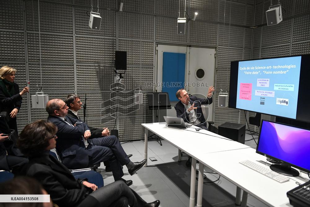 Rachida Dati visits Institute for Music Research and Coordination in Paris FA