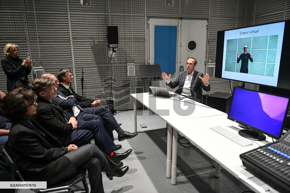 Rachida Dati visits Institute for Music Research and Coordination in Paris FA