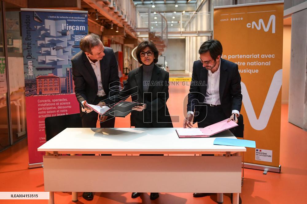 Rachida Dati visits Institute for Music Research and Coordination in Paris FA