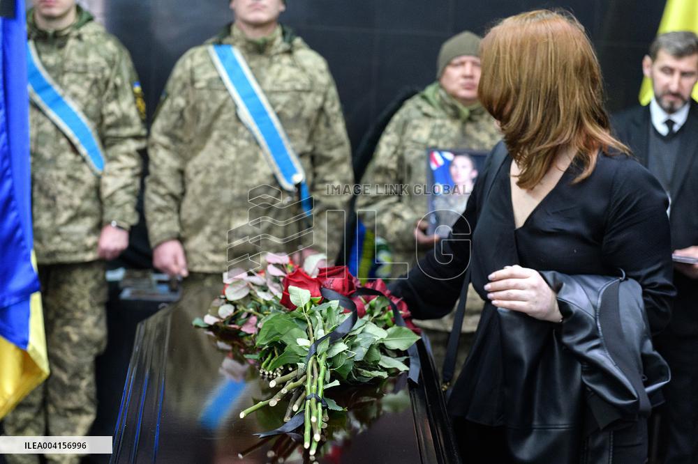 Memorial ceremony for Ukraines International Legion serviceman Dominic Bryce Abelen in Kyiv