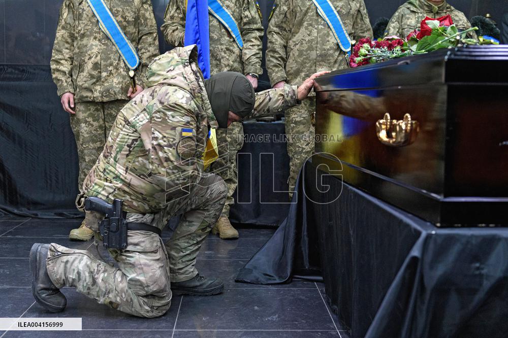 Memorial ceremony for Ukraines International Legion serviceman Dominic Bryce Abelen in Kyiv