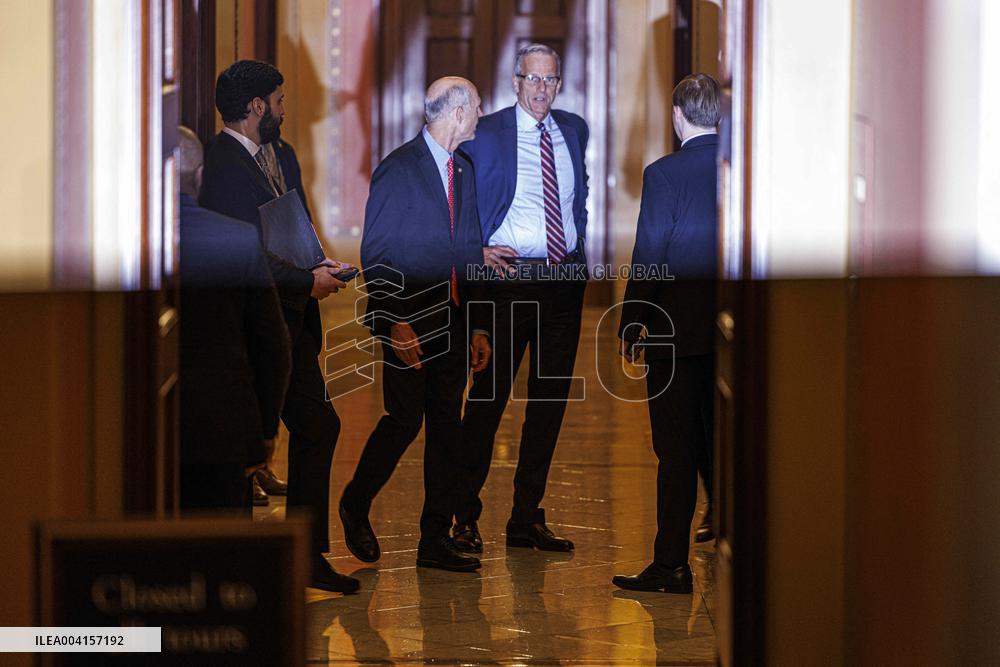 Senators Arrive at Capitol Building - Washington