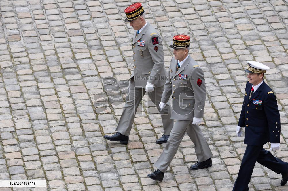 Welcome Ceremony of Uzbekistan President at the Invalides - Paris