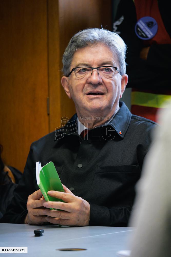 Melenchon Meets Union Members of The Vencorex Chemical Plant - Pont-de-Claix