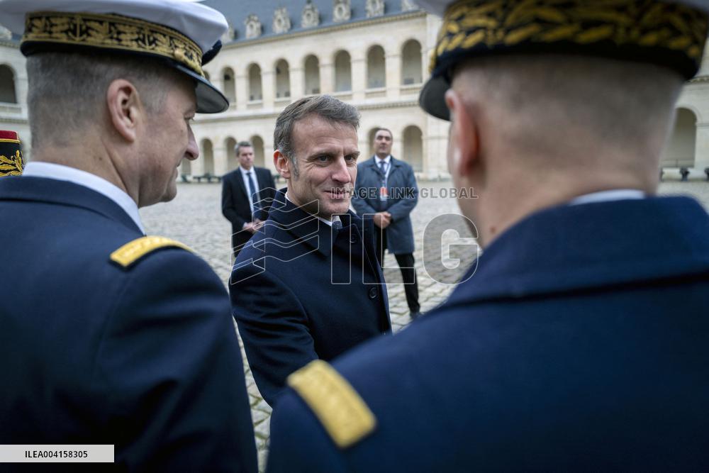 Welcome Ceremony of Uzbekistan President at the Invalides - Paris
