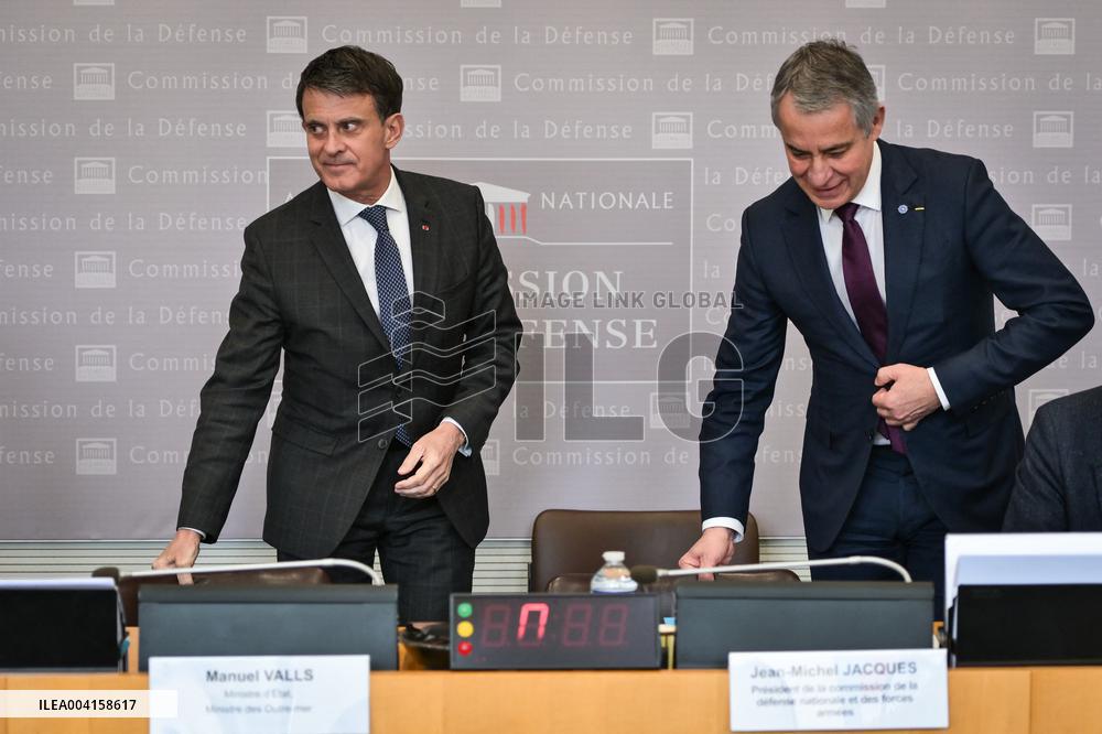Manuel Valls hearing before the Committee on National Defence in Paris FA