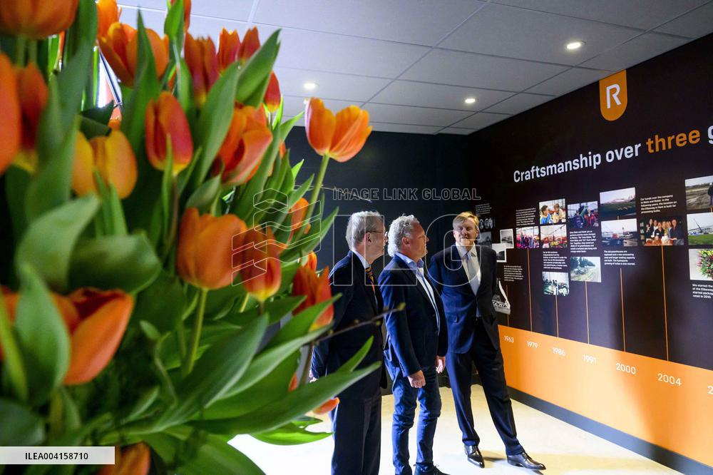 King Willem Alexander Visits Pepper and Tulip Growers - Netherlands