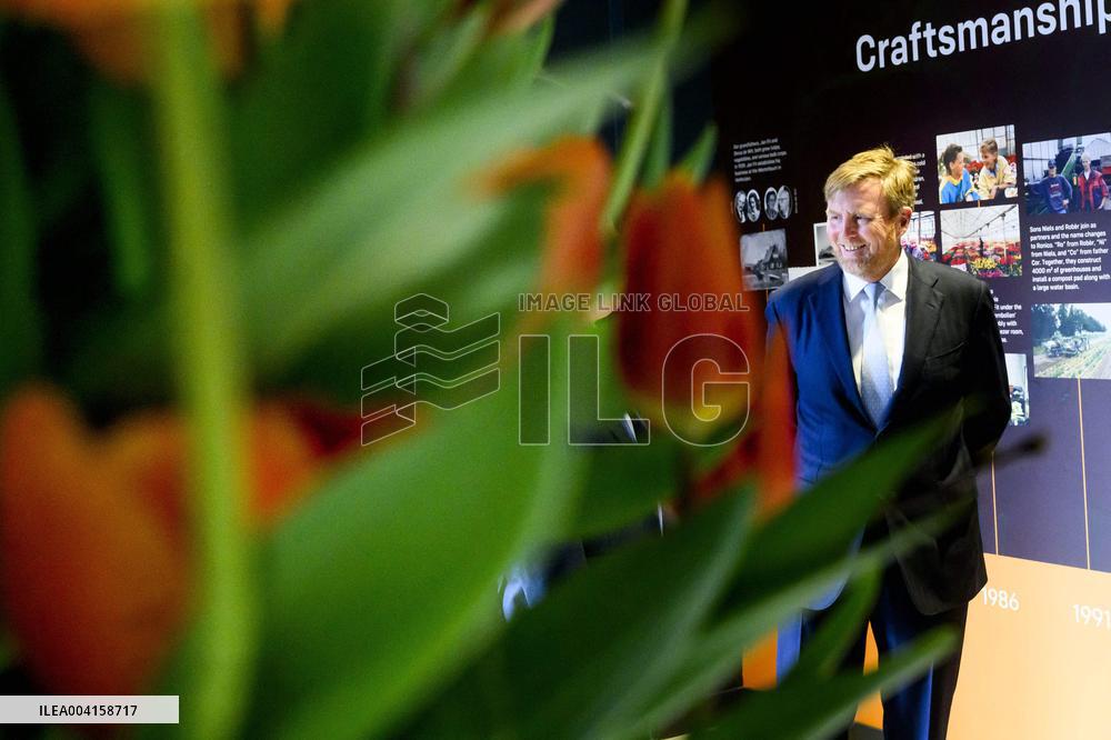 King Willem Alexander Visits Pepper and Tulip Growers - Netherlands