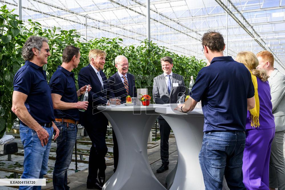 King Willem Alexander Visits Pepper and Tulip Growers - Netherlands
