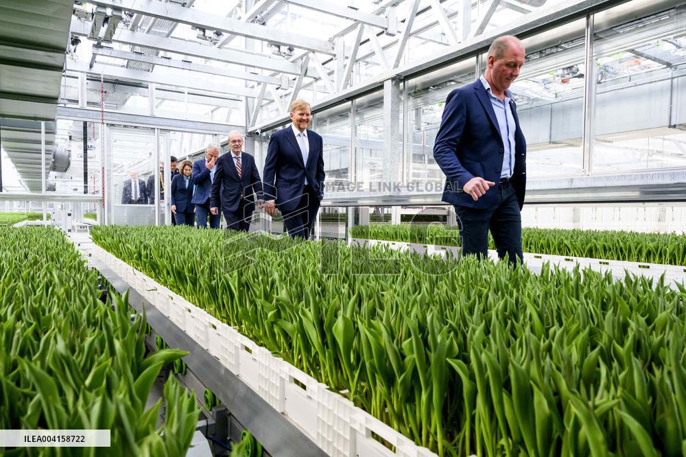 King Willem Alexander Visits Pepper and Tulip Growers - Netherlands