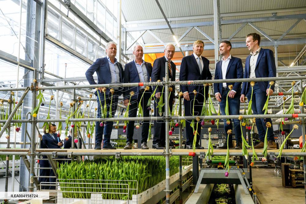 King Willem Alexander Visits Pepper and Tulip Growers - Netherlands