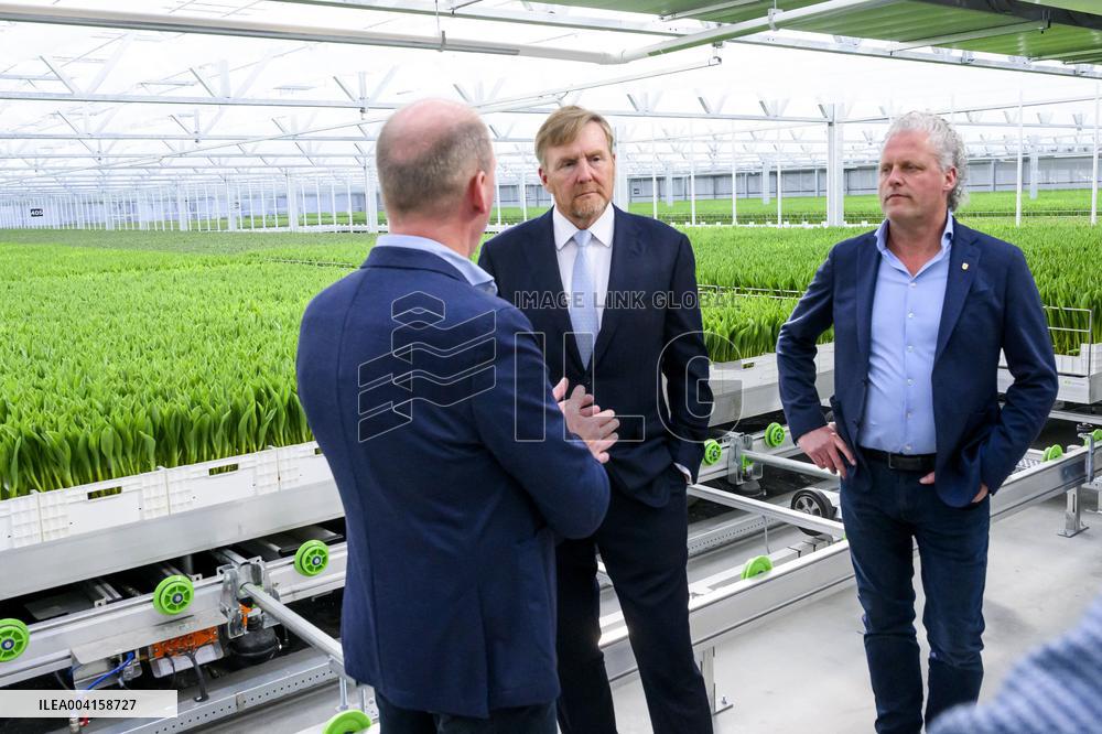 King Willem Alexander Visits Pepper and Tulip Growers - Netherlands