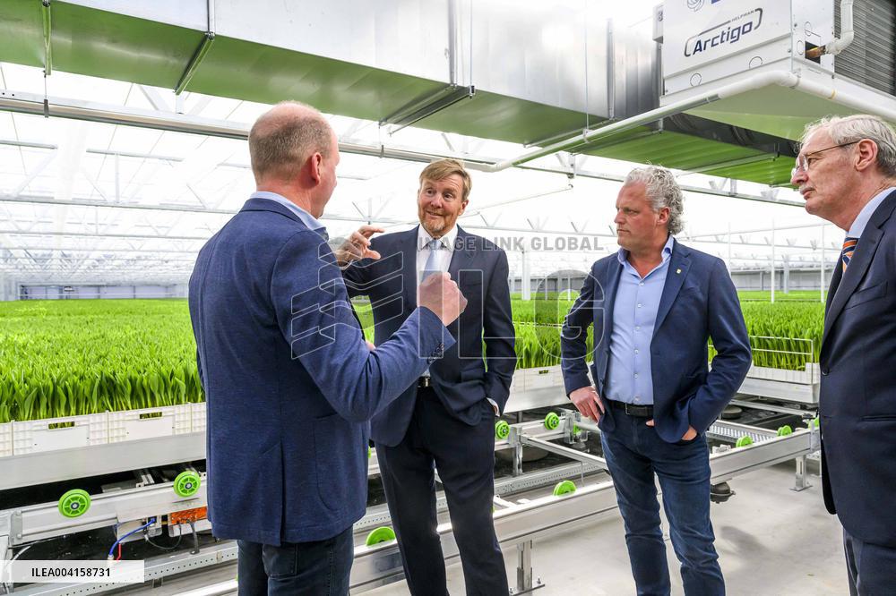 King Willem Alexander Visits Pepper and Tulip Growers - Netherlands