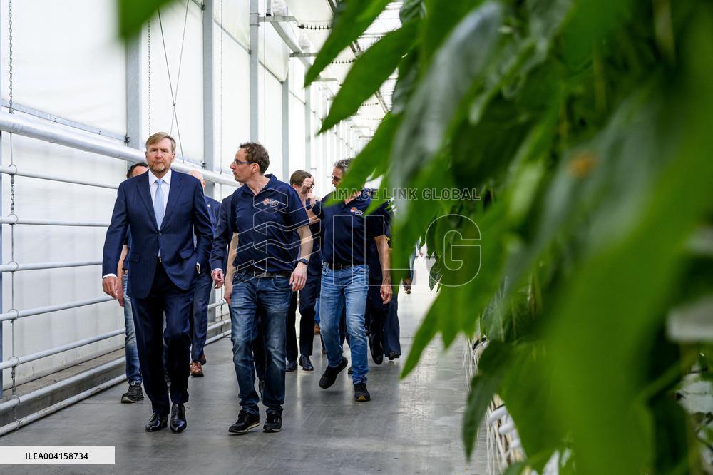 King Willem Alexander Visits Pepper and Tulip Growers - Netherlands