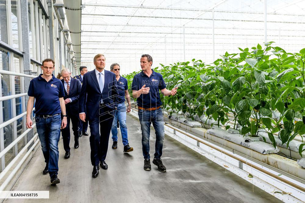 King Willem Alexander Visits Pepper and Tulip Growers - Netherlands