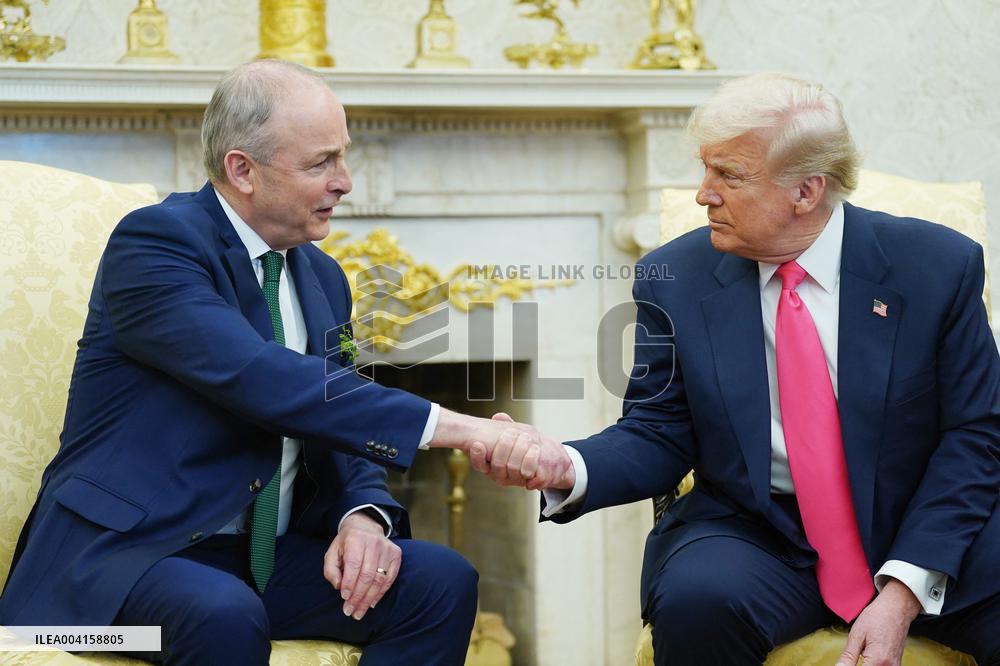 Taoiseach of Ireland Meets With President Donald Trump  in Washington