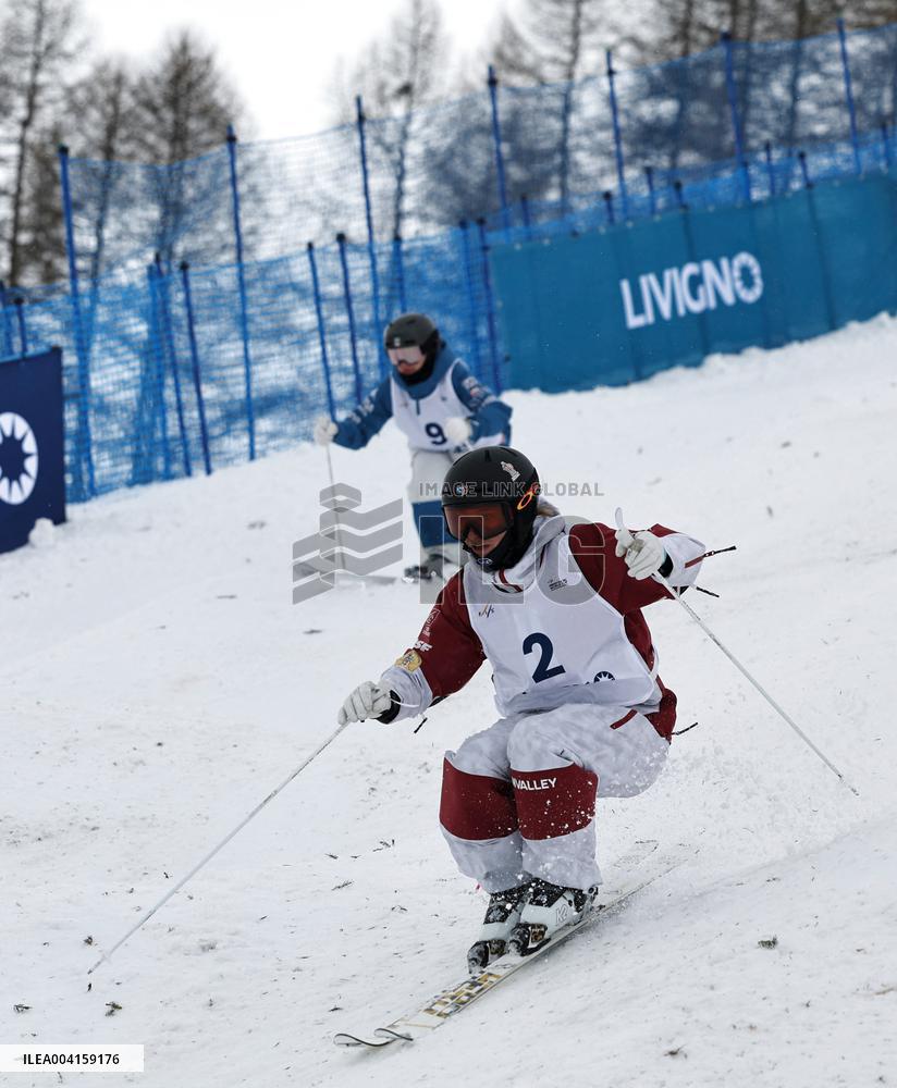 Perrine Laffont Wins Bronze In Final of Moguls World Cup - Italy