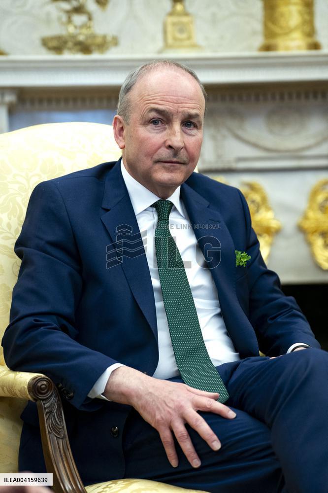 Irish Taoiseach Martin Visits the White House in Washington, DC