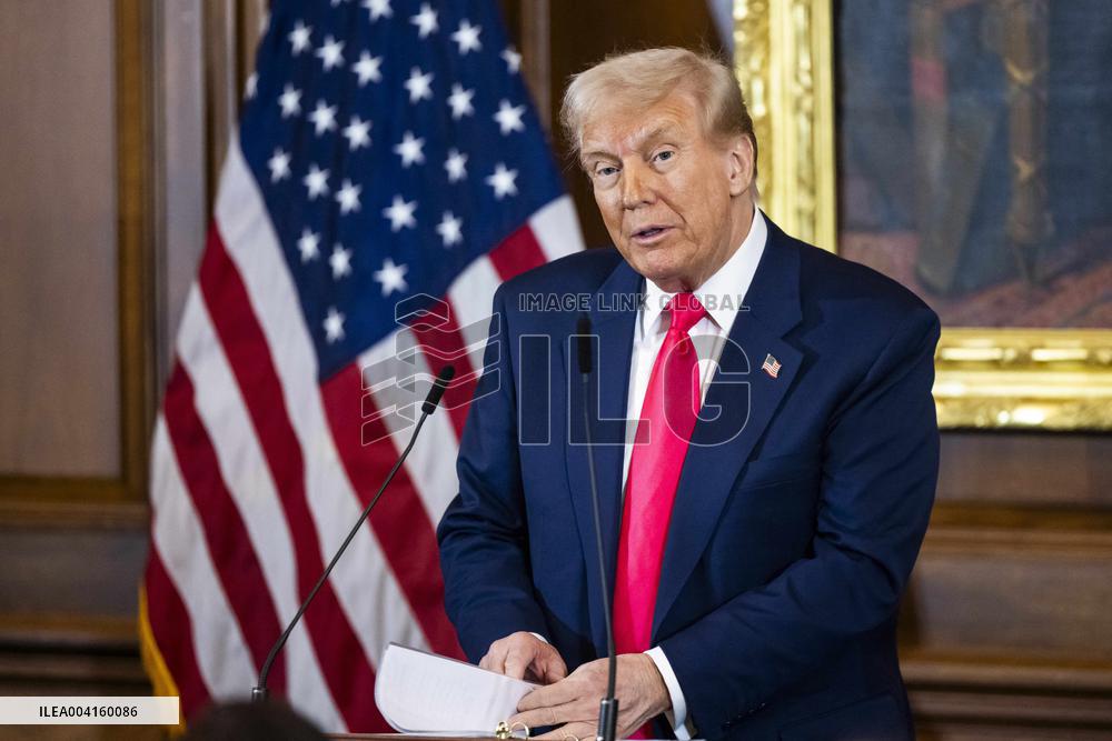President Trump attend Friends of Ireland luncheon