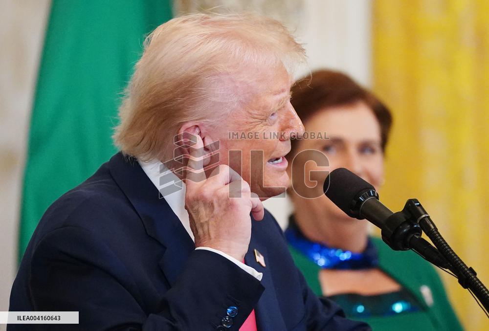 Taoiseach of Ireland and President Donald Trump at St Patricks Event in Washington