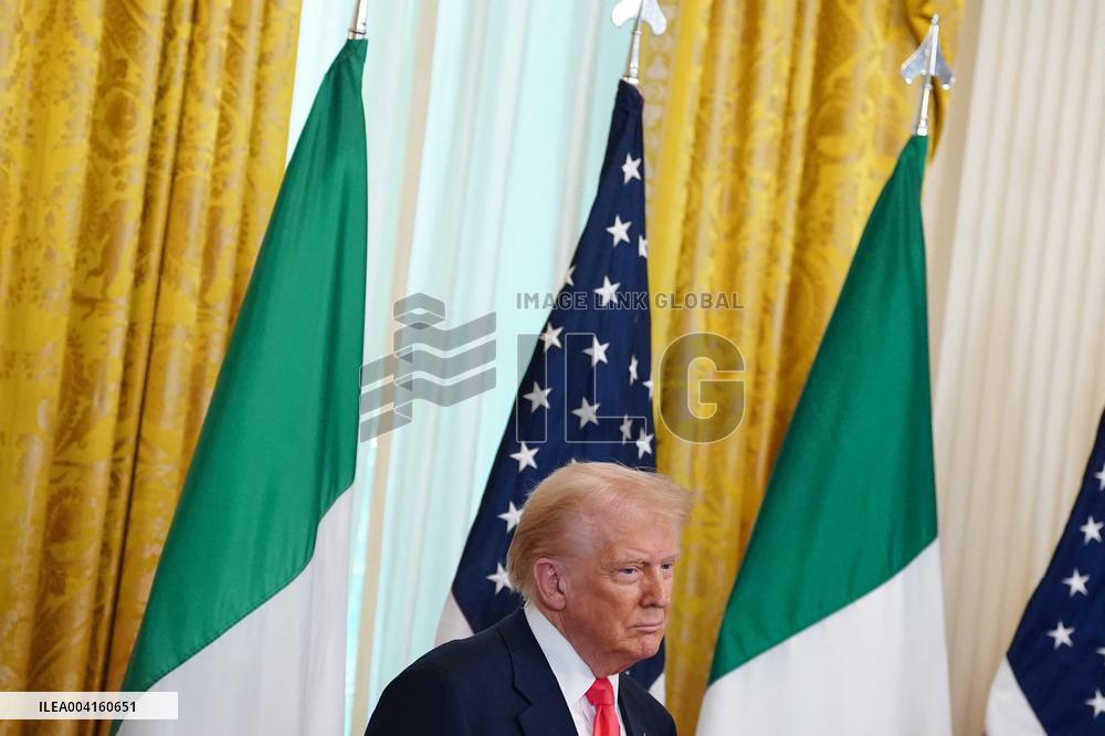 Taoiseach of Ireland and President Donald Trump at St Patricks Event in Washington