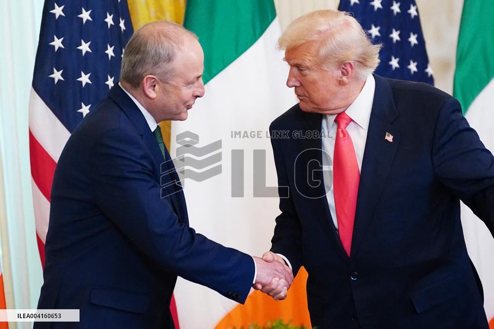 Taoiseach of Ireland and President Donald Trump at St Patricks Event in Washington