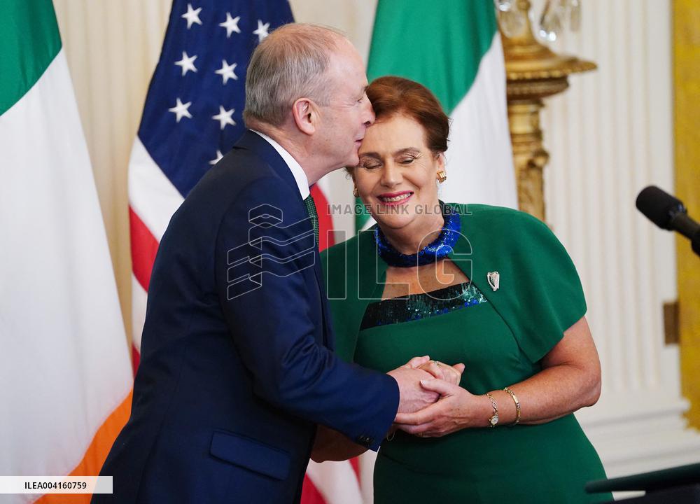 Taoiseach of Ireland and President Donald Trump at St Patricks Event in Washington