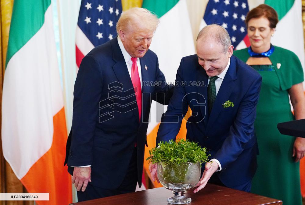 Taoiseach of Ireland and President Donald Trump at St Patricks Event in Washington