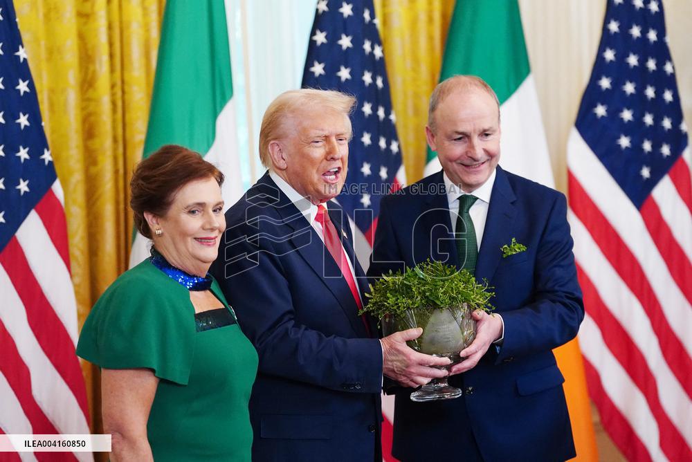 Taoiseach of Ireland and President Donald Trump at St Patricks Event in Washington