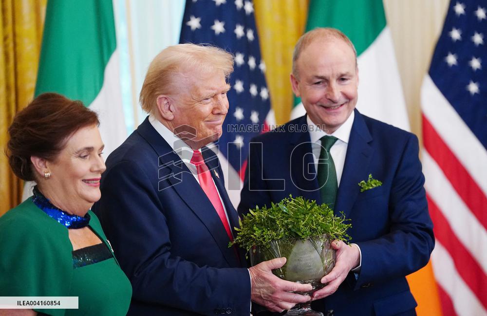 Taoiseach of Ireland and President Donald Trump at St Patricks Event in Washington