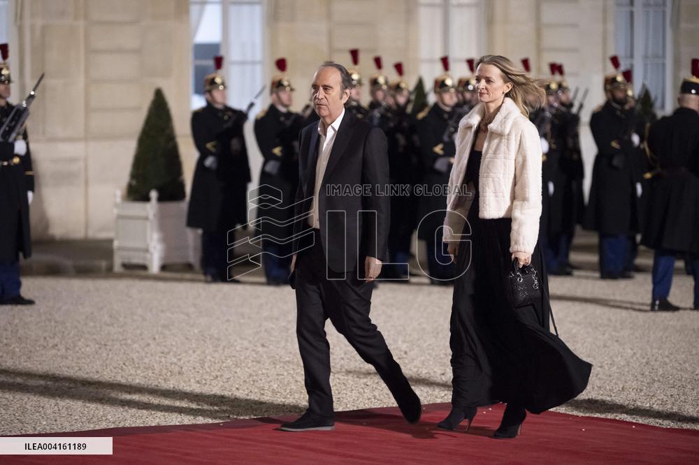 State Dinner For Uzbekistan's President At Elysee Palace - Paris