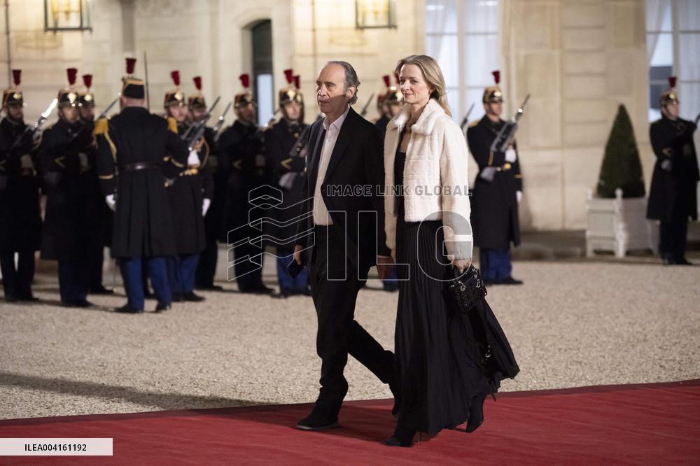 State Dinner For Uzbekistan's President At Elysee Palace - Paris