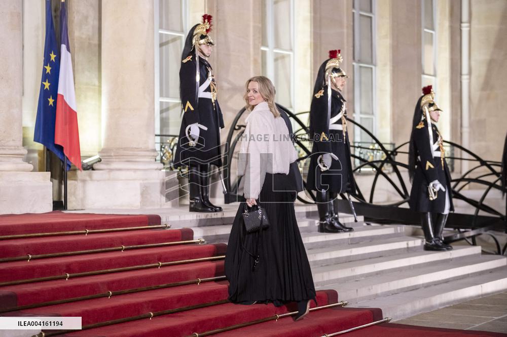 State Dinner For Uzbekistan's President At Elysee Palace - Paris