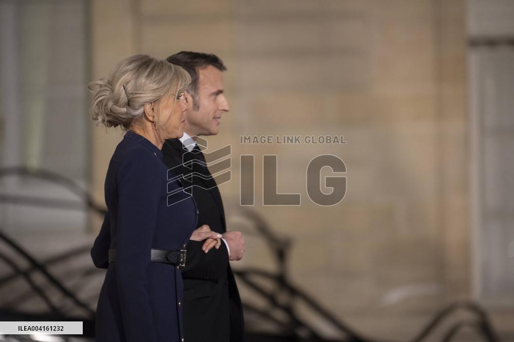 State Dinner For Uzbekistan's President At Elysee Palace - Paris