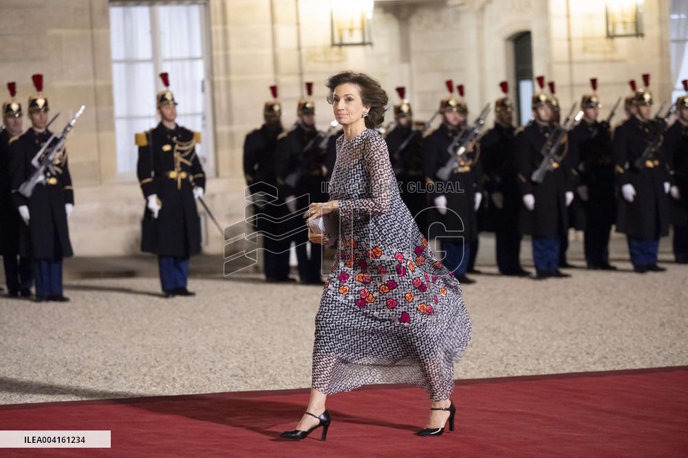 State Dinner For Uzbekistan's President At Elysee Palace - Paris