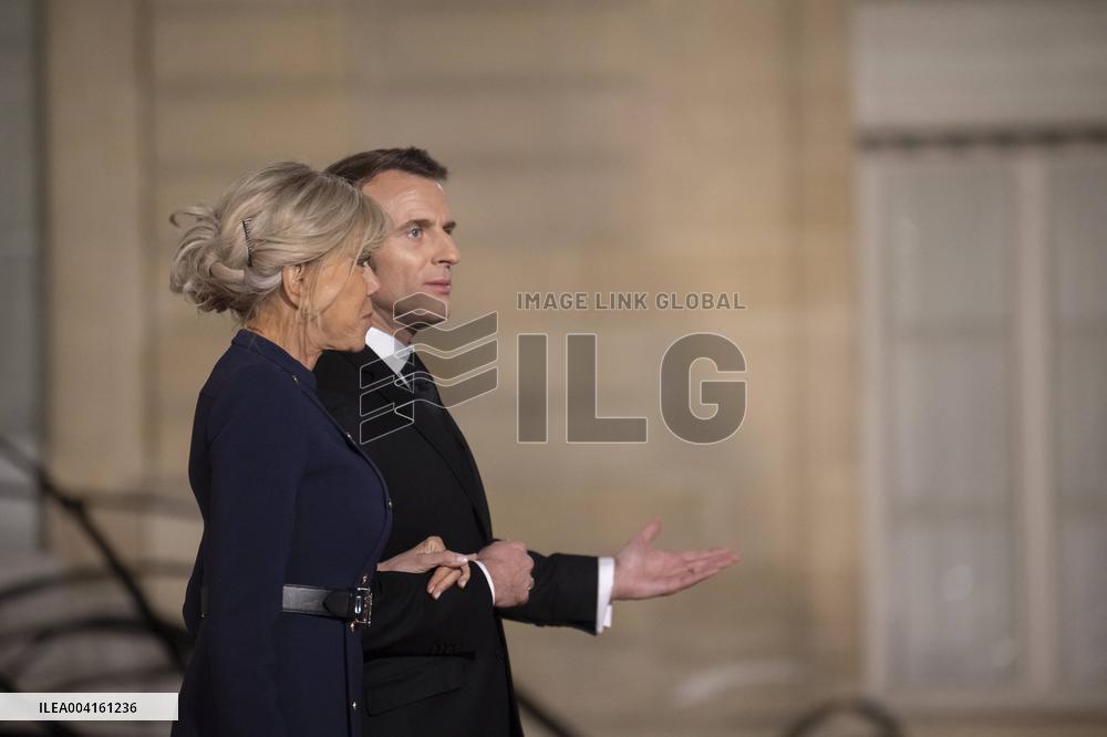 State Dinner For Uzbekistan's President At Elysee Palace - Paris