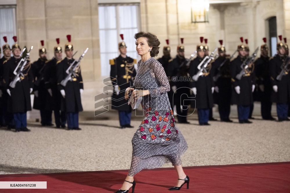 State Dinner For Uzbekistan's President At Elysee Palace - Paris
