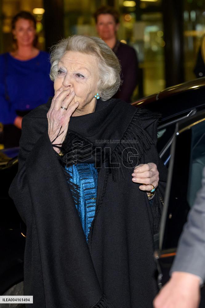 Princess Beatrix and Princess Mabel at the Prince Friso Engineering Award, Den Haag, The Netherlands