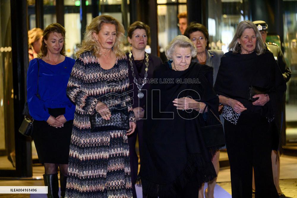 Princess Beatrix and Princess Mabel at the Prince Friso Engineering Award, Den Haag, The Netherlands