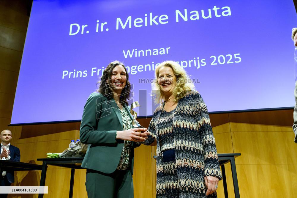 Princess Beatrix and Princess Mabel at the Prince Friso Engineering Award, Den Haag, The Netherlands