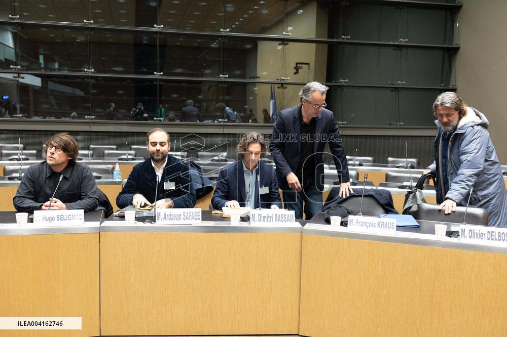 Hearing of Film Producers at the French National Assembly - Paris RL